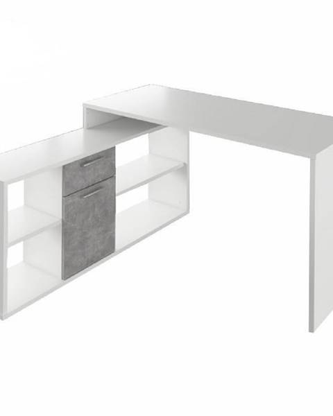 PC stôl biela/betón NOE NEW