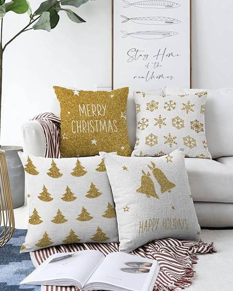 Súprava 4 obliečok na vankúše Minimalist Cushion Covers Christmas Vibes, 55 x 55 cm