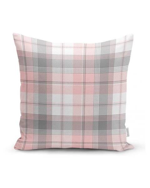 Sivo-ružová dekoratívna obliečka na vankúš Minimalist Cushion Covers Flannel, 45 x 45 cm