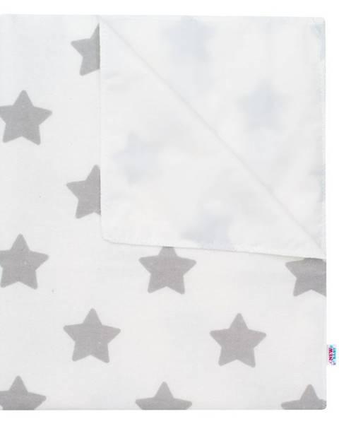 New Baby Nepremokavá flanelová podložka Hviezdičky biela, 57 x 47 cm