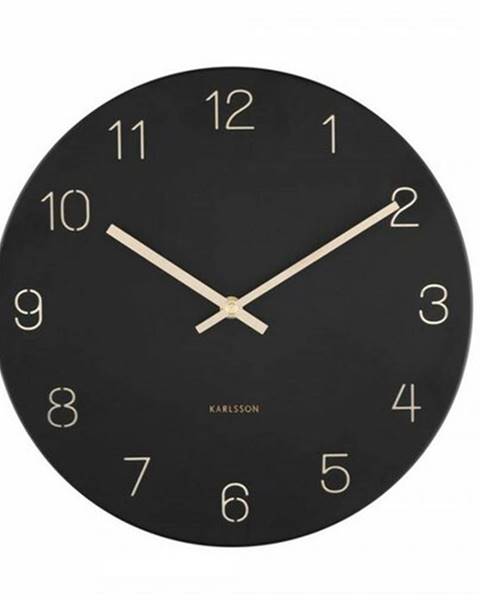 Karlsson 5788BK dizajnové nástenné hodiny, pr. 30 cm