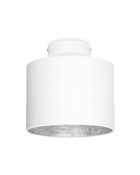 Biele stropné svietidlo s detailom v striebornej farbe Sotto Luce MIKA XS CP