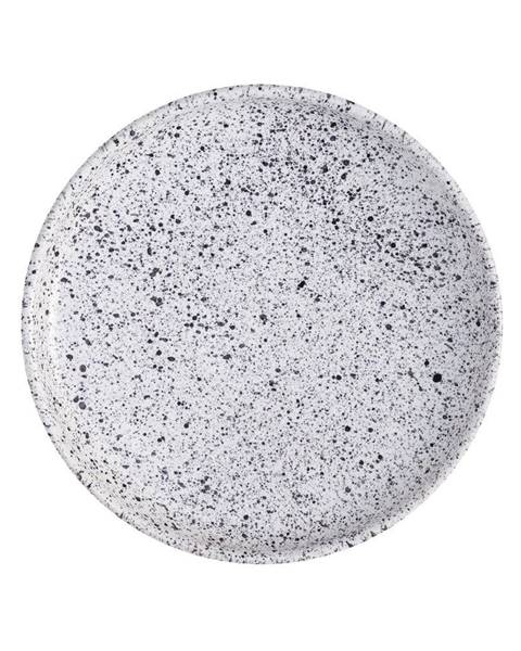 Bielo-čierny kameninový dezertný tanier ÅOOMI Mess, ø 17 cm