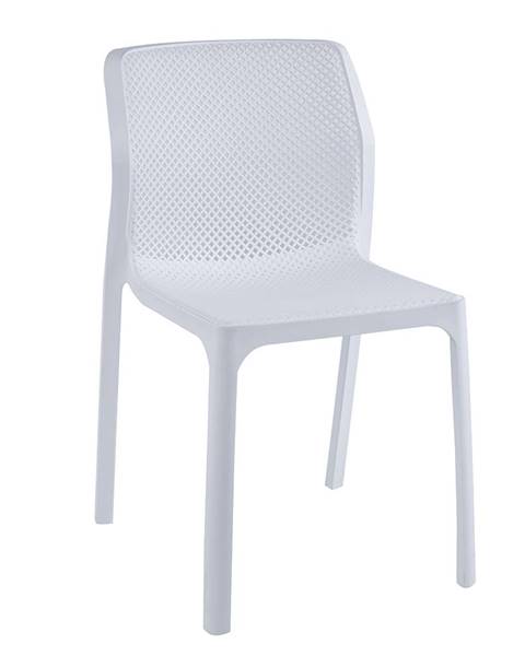 Stohovateľná stolička biela/plast LARKA