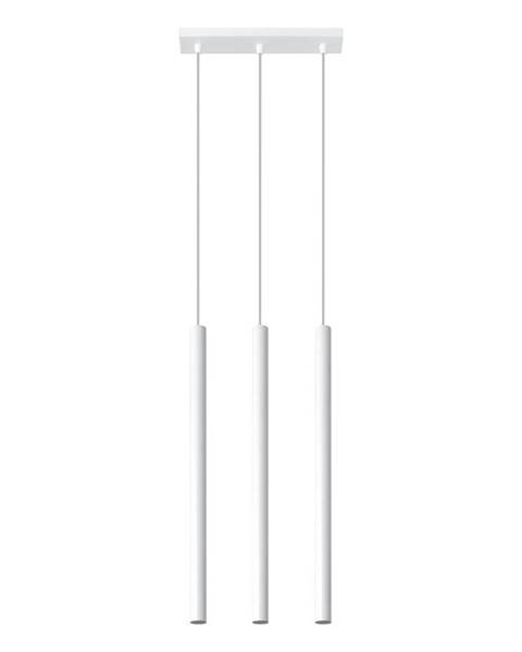 Biele závesné svietidlo Nice Lamps Fideus, dĺžka 30 cm