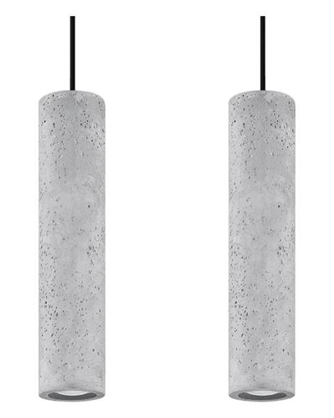 Betónové závesné svietidlo Nice Lamps Fadre, dĺžka 34 cm