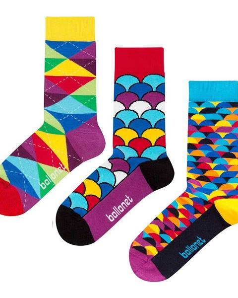 Set 3 párov ponožiek Ballonet Socks Bright Sun v darčekovom balení, veľkosť 36 - 40