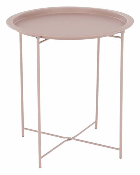 Príručný stolík s odnímateľnou táckou nude ružová RENDER