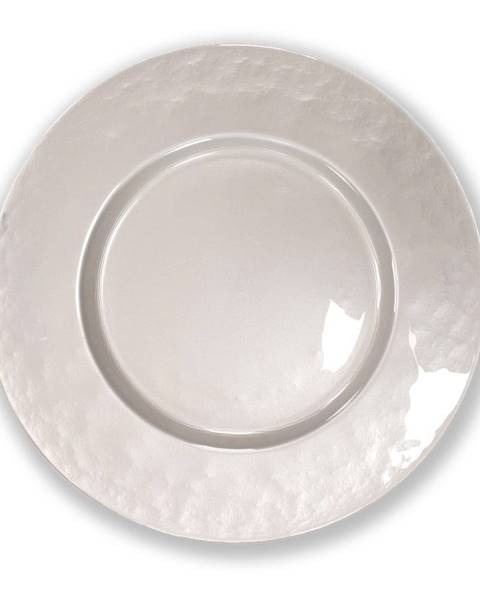 Sklenený tanier v striebornej farbe Brandani Sottopiatto, ⌀ 32 cm