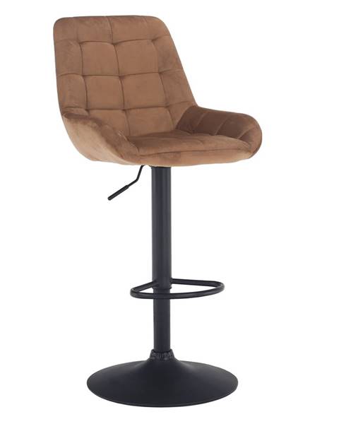 Barová stolička hnedá Velvet látka CHIRO NEW