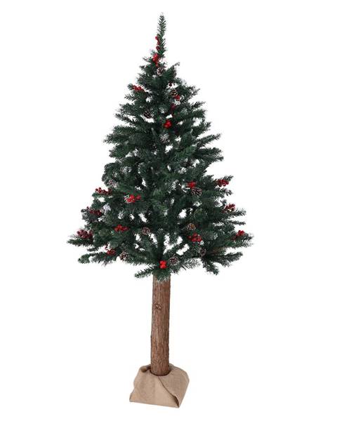 Vianočný stromček so šiškami na pníku posnežený 180 cm PNIK TYP 2