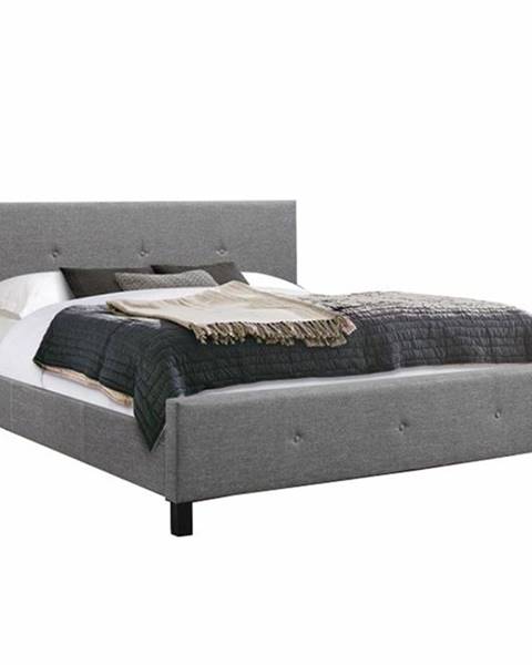 Manželská posteľ sivá látka 160x200 ATALAYA R1 rozbalený tovar
