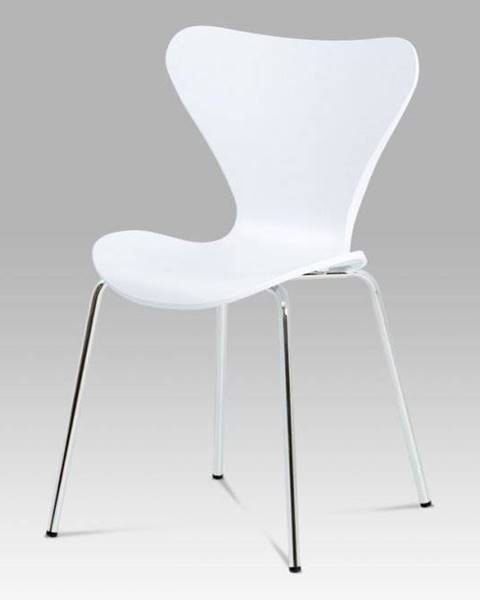 AUTRONIC AURORA WT jedálenská stolička biela, chróm