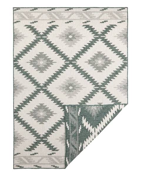Zeleno-krémový vonkajší koberec NORTHRUGS Malibu, 170 x 120 cm