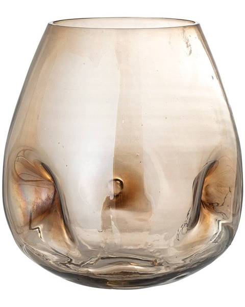 Hnedá sklenená váza Bloomingville Ifza, výška 20 cm