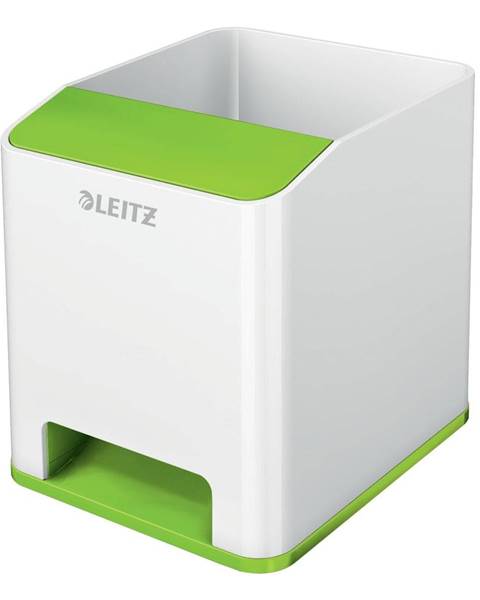Bielo-zelený stojan na ceruzky Leitz WOW