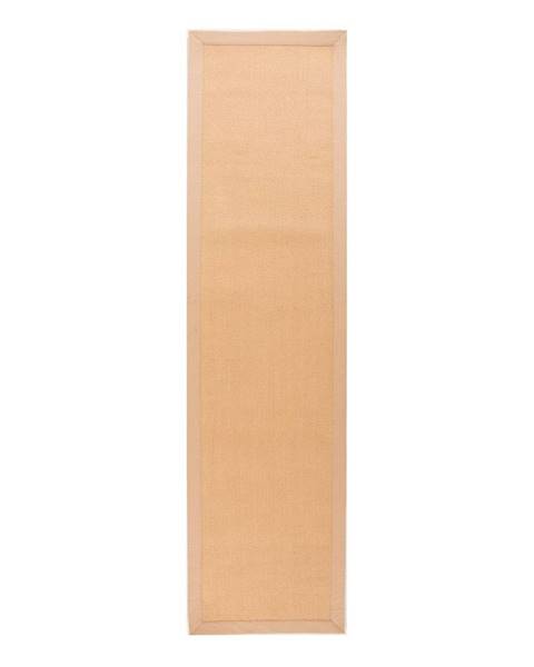 Hnedý jutový behúň Flair Rugs Herringbone, 60 x 230 cm