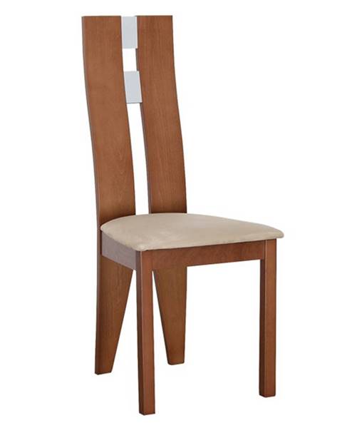 Drevená stolička čerešňa/látka béžová BONA NEW