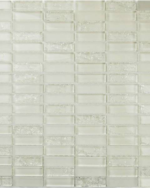 Sklenená mozaika Premium Mosaic bílá 30x30 cm lesk MOS4815CRWH