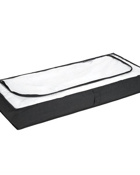 Čierny úložný box pod posteľ Wenko, 105 × 45 cm