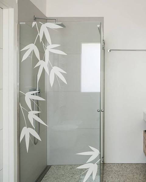 Samolepka na dvere do sprchy Ambiance Bamboo Leaves