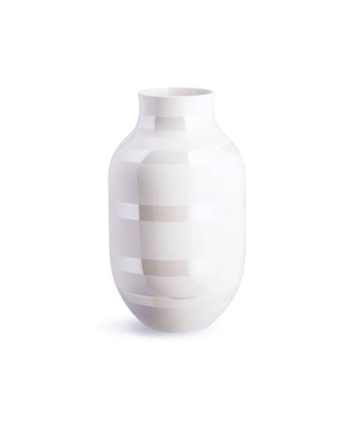 Biela kameninová váza Kähler Design Omaggio, výška 30,5 cm