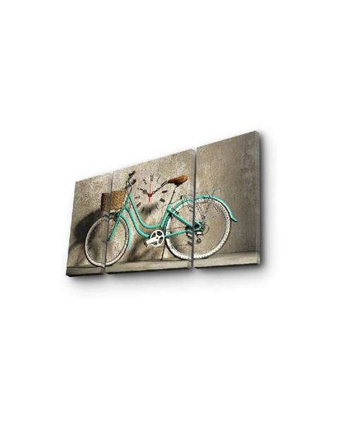 Nástenné obrazové hodiny Bicykel, 84 × 45 cm