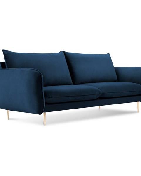 Modrá zamatová pohovka Cosmopolitan Design Florence,160 cm